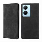 For vivo Y78 Plus 5G Skin Feel Magnetic Leather Phone Case(Black) - 1