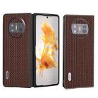 For Huawei Mate X3 ABEEL Genuine Luxury Black Edge Phone Case(Coffee) - 1