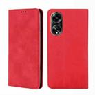 For OPPO A1 5G Skin Feel Magnetic Leather Phone Case(Red) - 1