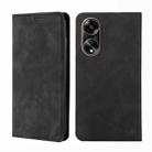 For OPPO A1 5G Skin Feel Magnetic Leather Phone Case(Black) - 1