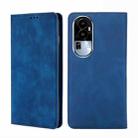For OPPO Reno10 5G Skin Feel Magnetic Leather Phone Case(Blue) - 1