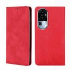 For OPPO Reno10 5G Skin Feel Magnetic Leather Phone Case(Red) - 1