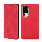 For OPPO Reno10 Pro 5G Skin Feel Magnetic Leather Phone Case(Red) - 1