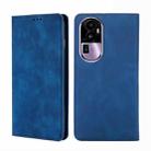 For OPPO Reno10 Pro+ 5G Skin Feel Magnetic Leather Phone Case(Blue) - 1