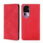 For OPPO Reno10 Pro+ 5G Skin Feel Magnetic Leather Phone Case(Red) - 1