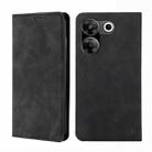For Tecno Camon 20 Pro 5G Skin Feel Magnetic Leather Phone Case(Black) - 1