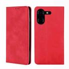 For Tecno Pova 5 Pro Skin Feel Magnetic Leather Phone Case(Red) - 1
