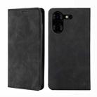 For Tecno Pova 5 Pro Skin Feel Magnetic Leather Phone Case(Black) - 1