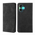 For Realme GT Neo5 SE Skin Feel Magnetic Leather Phone Case(Black) - 1