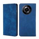 For Realme 11 5G Skin Feel Magnetic Leather Phone Case(Blue) - 1