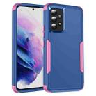 For Samsung Galaxy A53 5G TPU + PC Shockproof Protective Phone Case(Royal Blue + Pink) - 1