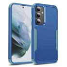 For Samsung Galaxy S24 5G TPU + PC Shockproof Protective Phone Case(Royal Blue + Grey Green) - 1