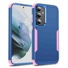 For Samsung Galaxy S24+ 5G TPU + PC Shockproof Protective Phone Case(Royal Blue + Pink) - 1
