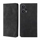 For Xiaomi Redmi Note 12 Turbo Skin Feel Magnetic Leather Phone Case(Black) - 1