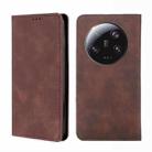 For Xiaomi 13 Ultra 5G Skin Feel Magnetic Leather Phone Case(Dark Brown) - 1