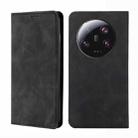 For Xiaomi 13 Ultra 5G Skin Feel Magnetic Leather Phone Case(Black) - 1