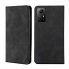 For Xiaomi Redmi Note 12S 4G Skin Feel Magnetic Leather Phone Case(Black) - 1