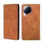 For Xiaomi Civi 3 5G Skin Feel Magnetic Leather Phone Case(Light Brown) - 1