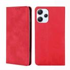 For Xiaomi Redmi 12 4G Skin Feel Magnetic Leather Phone Case(Red) - 1