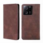 For Xiaomi Redmi K60 Ultra Skin Feel Magnetic Leather Phone Case(Dark Brown) - 1