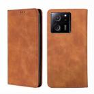 For Xiaomi Redmi K60 Ultra Skin Feel Magnetic Leather Phone Case(Light Brown) - 1