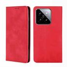 For Xiaomi 14 Skin Feel Magnetic Leather Phone Case(Red) - 1