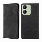 For Xiaomi Redmi 13C Skin Feel Magnetic Leather Phone Case(Black) - 1