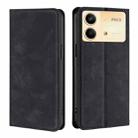For Xiaomi Redmi Note 13R Pro 5G Skin Feel Magnetic Leather Phone Case(Black) - 1