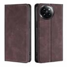 For Xiaomi Civi 4 Pro Skin Feel Magnetic Leather Phone Case(Dark Brown) - 1
