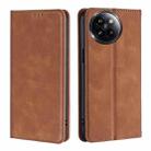 For Xiaomi Civi 4 Pro Skin Feel Magnetic Leather Phone Case(Light Brown) - 1