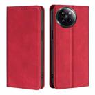 For Xiaomi Civi 4 Pro Skin Feel Magnetic Leather Phone Case(Red) - 1