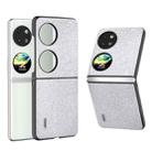 For Huawei P60 Pocket ABEEL Diamond Black Edge Phone Case(Jewel Silver) - 1