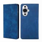 For Huawei nova 11 4G Skin Feel Magnetic Leather Phone Case(Blue) - 1