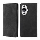 For Huawei nova 11 4G Skin Feel Magnetic Leather Phone Case(Black) - 1