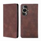 For Huawei nova 11 Pro 4G / 11 Ultra 4G Skin Feel Magnetic Leather Phone Case(Dark Brown) - 1