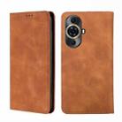 For Huawei nova 11 Pro 4G / 11 Ultra 4G Skin Feel Magnetic Leather Phone Case(Light Brown) - 1
