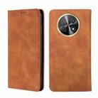 For Huawei Enjoy 60X Skin Feel Magnetic Leather Phone Case(Light Brown) - 1