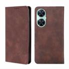 For Huawei Enjoy 60 Pro / nova 11i Skin Feel Magnetic Leather Phone Case(Dark Brown) - 1