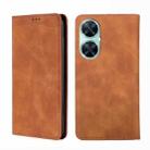 For Huawei Enjoy 60 Pro / nova 11i Skin Feel Magnetic Leather Phone Case(Light Brown) - 1
