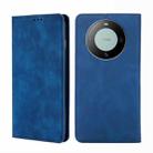 For Huawei Mate 60 Skin Feel Magnetic Leather Phone Case(Blue) - 1