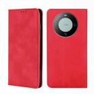 For Huawei Mate 60 Skin Feel Magnetic Leather Phone Case(Red) - 1