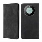 For Huawei Mate 60 Skin Feel Magnetic Leather Phone Case(Black) - 1