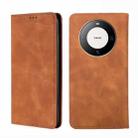 For Huawei Mate 60 Pro / Pro+ Skin Feel Magnetic Leather Phone Case(Light Brown) - 1