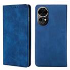 For Huawei nova 12 5G Skin Feel Magnetic Leather Phone Case(Blue) - 1
