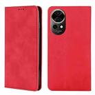 For Huawei nova 12 5G Skin Feel Magnetic Leather Phone Case(Red) - 1