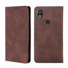 For Kyocera Digno SX3-KYG02 Skin Feel Magnetic Leather Phone Case(Dark Brown) - 1