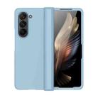 For Samsung Galaxy Z Fold5 Skin Feel PC Phone Case with Hinge(Sky Blue) - 1