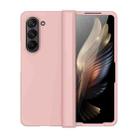 For Samsung Galaxy Z Fold5 Skin Feel PC Phone Case with Hinge(Pink) - 1