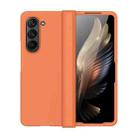 For Samsung Galaxy Z Fold5 Skin Feel PC Phone Case with Hinge(Orange) - 1