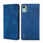 For Nokia C12 Skin Feel Magnetic Leather Phone Case(Blue) - 1